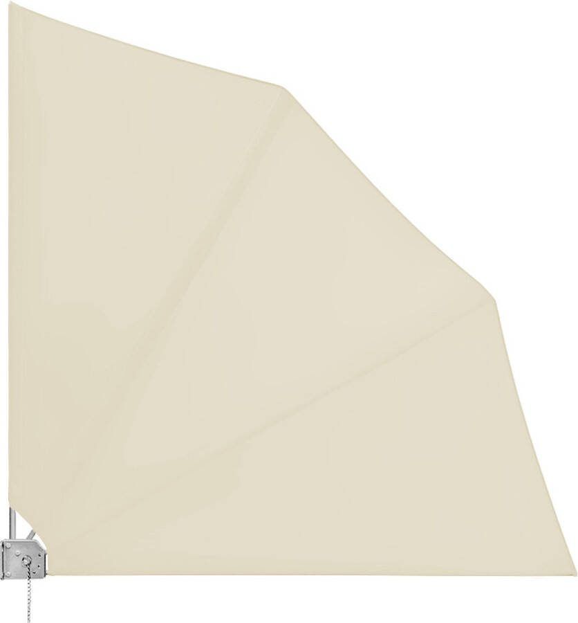 Velleman Deuba Opvouwbare Schaduwdoek Privacyscherm Uv Bestendig 140x140cm Beige