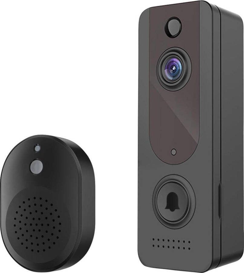Deurbel 1080p HD camera draadloos-gong-accu-24-GHz-PIR-herkenningsalarmen-2-weg audio