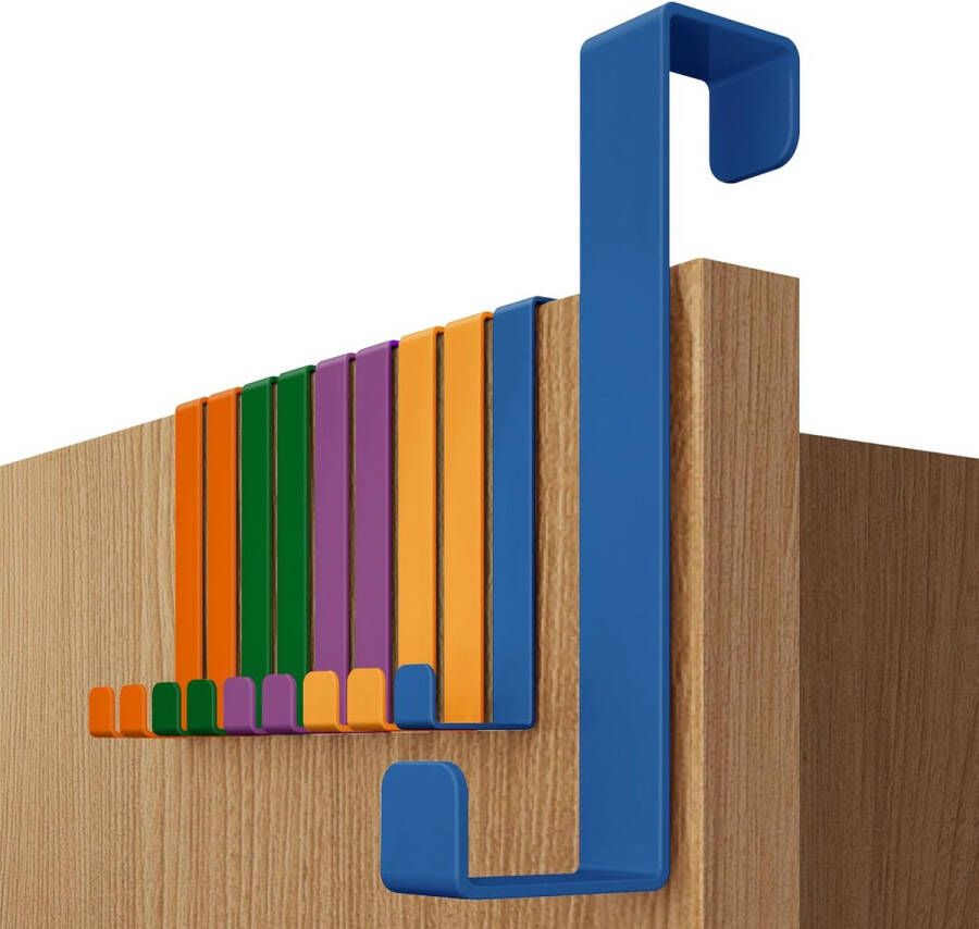 Deurhaken set van 10 kleurrijk roestvrijstalen deurhaken om op te hangen universeel gebruik deurkapstok om op te hangen stevige kledinghaken deur deurhaakrail om op te hangen