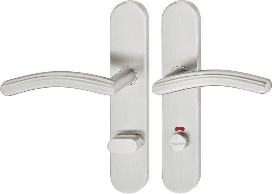 Deurkruk op schild met WC-sluiting (rechts)