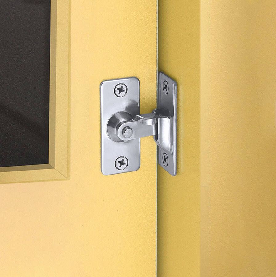 Deurslot binnendeur-90 graden roestvrijstalen veiligheidshoekvergrendeling-Geschikt voor deuren ramen of huisdierkooien