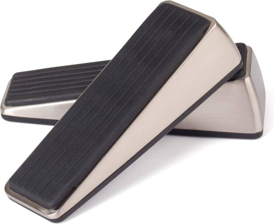 Deurstopper Antislip Deurwig Deurstop Deurdranger voor binnen met antislip Staal 2 stuks Deurbuffer Binnen van muren en meubels Anti inbraak deurstopper deurwiggen
