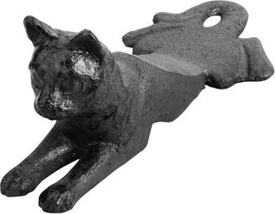 Esschert Design Esschert deurstopper liggende kat 0.5 kg gietijzer zwart 16 x 8 x 7 cm Deurstoppers
