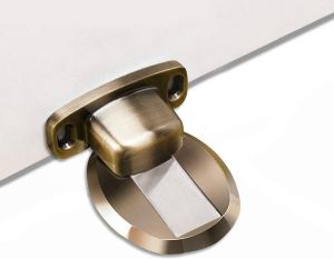 Deurstopper magneet zonder boren roestvrij staal metaal deurstopper vloer deurhouder (brons)