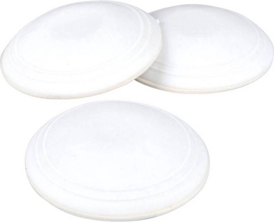 Deurstopper wit rubber 0 6 cm (3 stuks)