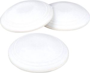 Deurstopper wit rubber 0 6 cm (3 stuks)