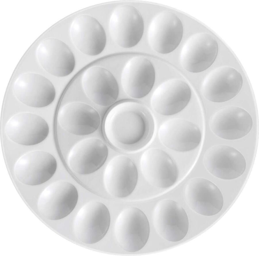 Deviled Egg Tray Keramische witte porseleinen eieren dienblad Catering Platter Hard Gekookte Duivel Eieren Paaseieren Houder Woestijnen Unieke Decoratieve Keuken Schotel Palet egg tray