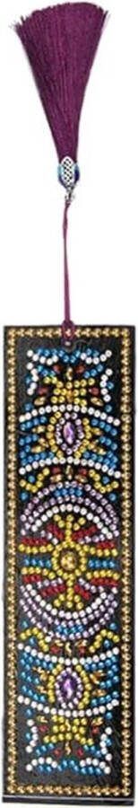 Diamond painting boekenlegger mandala ronde steentjes