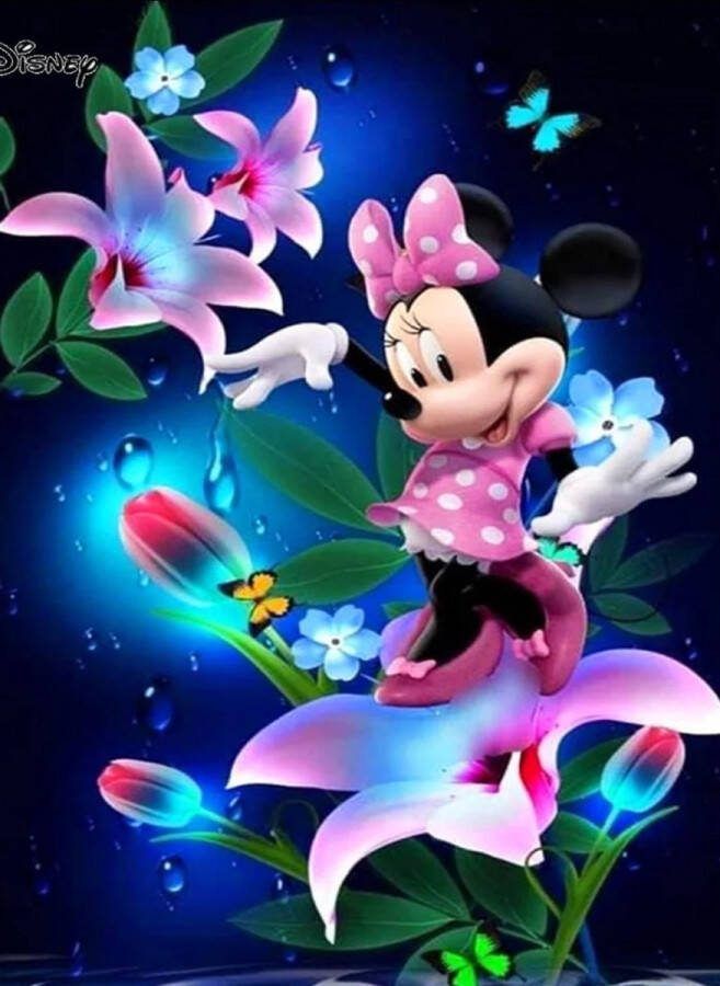 Diamond painting Disney Minnie 50x70 ronde steentjes