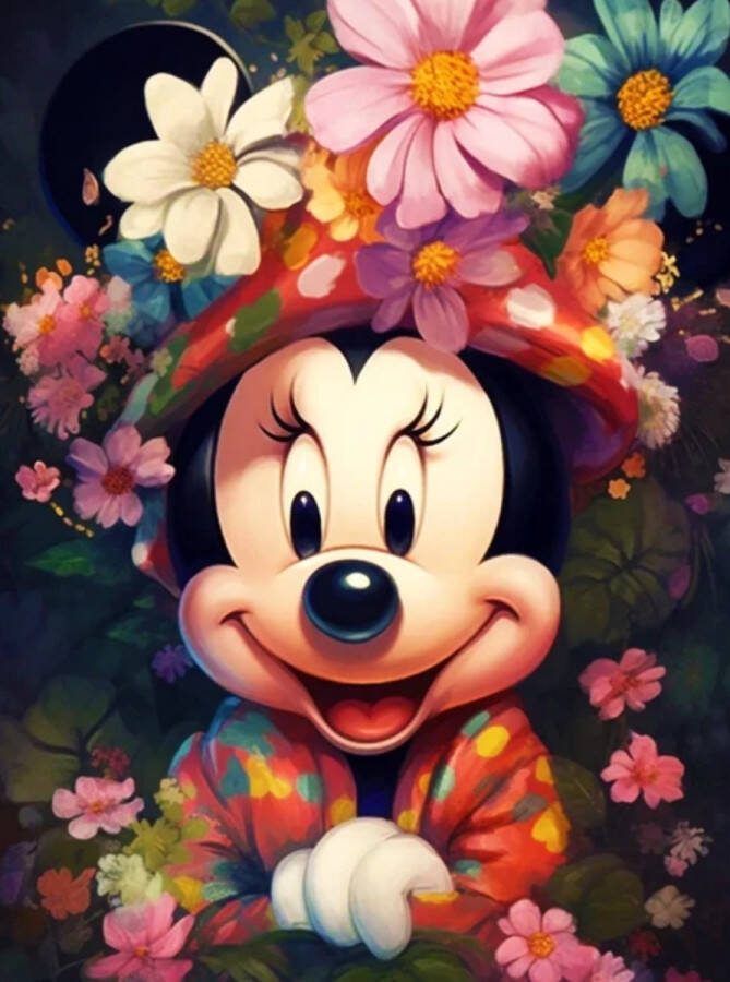 Diamond painting Disney Minnie Mouse 30x40 vierkante steentjes
