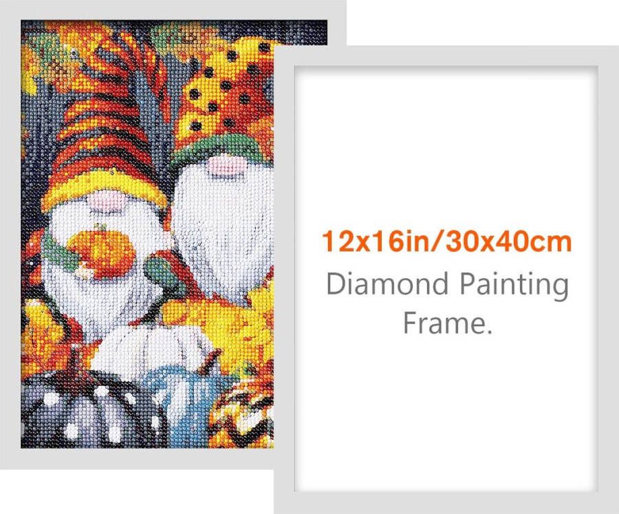 Diamond Painting Frame Diamond Painting Picture Frame Compatibel met 30 x 40 cm 12 x 16 Inch Diamond Painting Frame Diamond Art Frame Diamond Painting Frames voor Muurramen (Zilver)