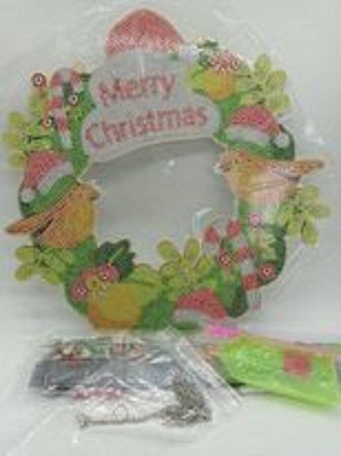 Diamond painting krans Merry Christmas