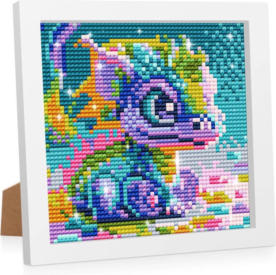 Diamond Painting met lijst 5D Volledige draak mozaïek maken Voor kinderen meisjes volwassenen Diamantschilderijen kunst handwerk Thuis wanddecoratie 18 x 18 cm Diamond painting lijst