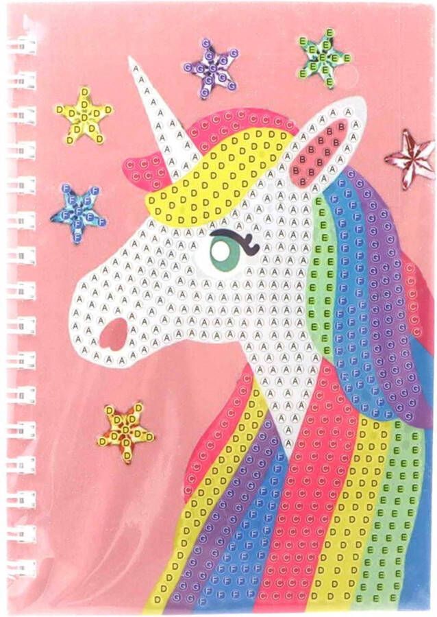 Diamond Painting notitie boek unicorn