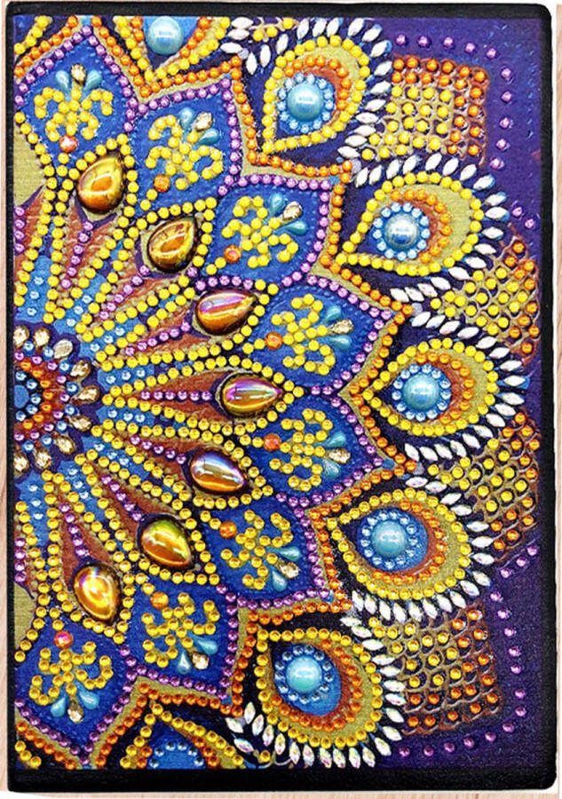 Diamond Painting Notitieboekje │ Diamond Painting Tekenboekje │ Diamond Painting Dagboekje │ Mandala 02 │ Formaat 14.5 x 21 cm │ Ronde steentjes
