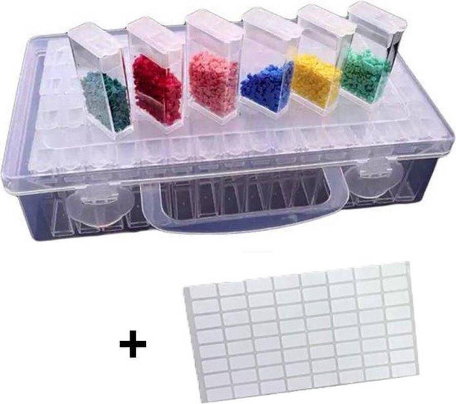 Diamond Painting Opbergdoos Sorteerdoos met 64 vakjes Inclusief stickervel