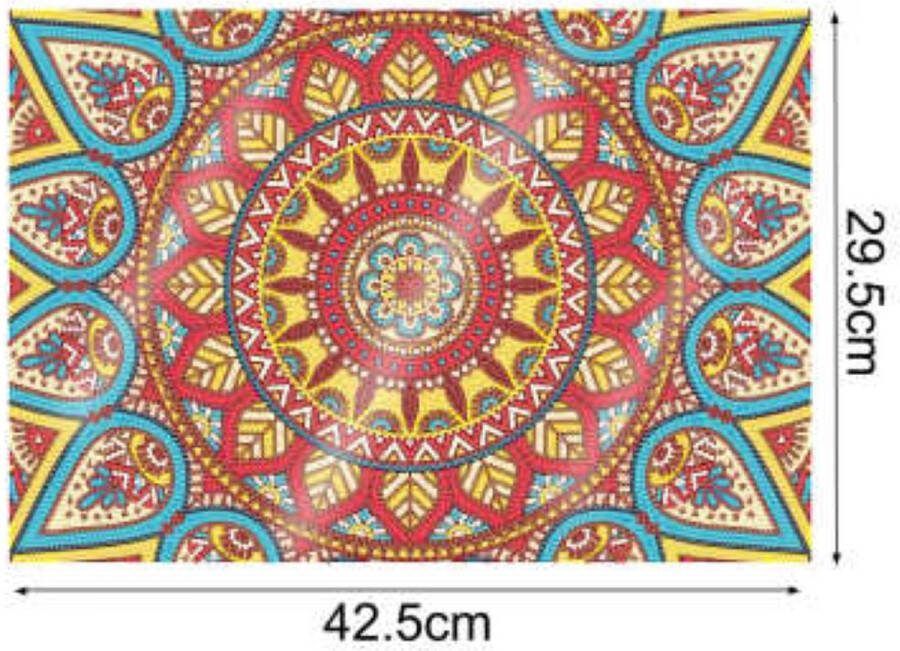 Diamond Painting Placemats 2 stuks Mandala Ronde steentjes Volledig Hobbypakket