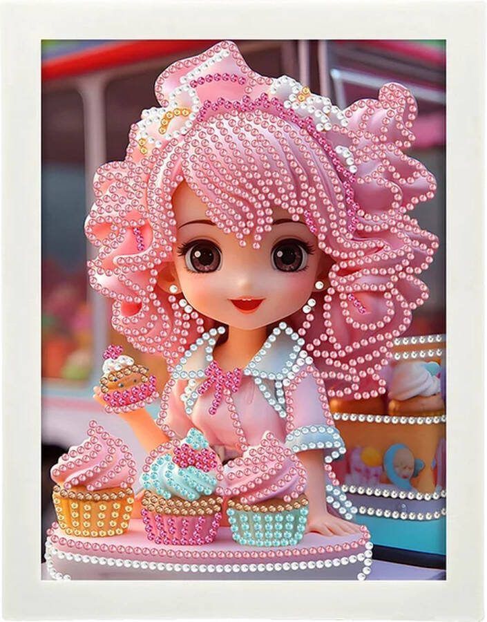 Diamond painting schilderijtje Cartoon art diamond painting kids Meisjes 209