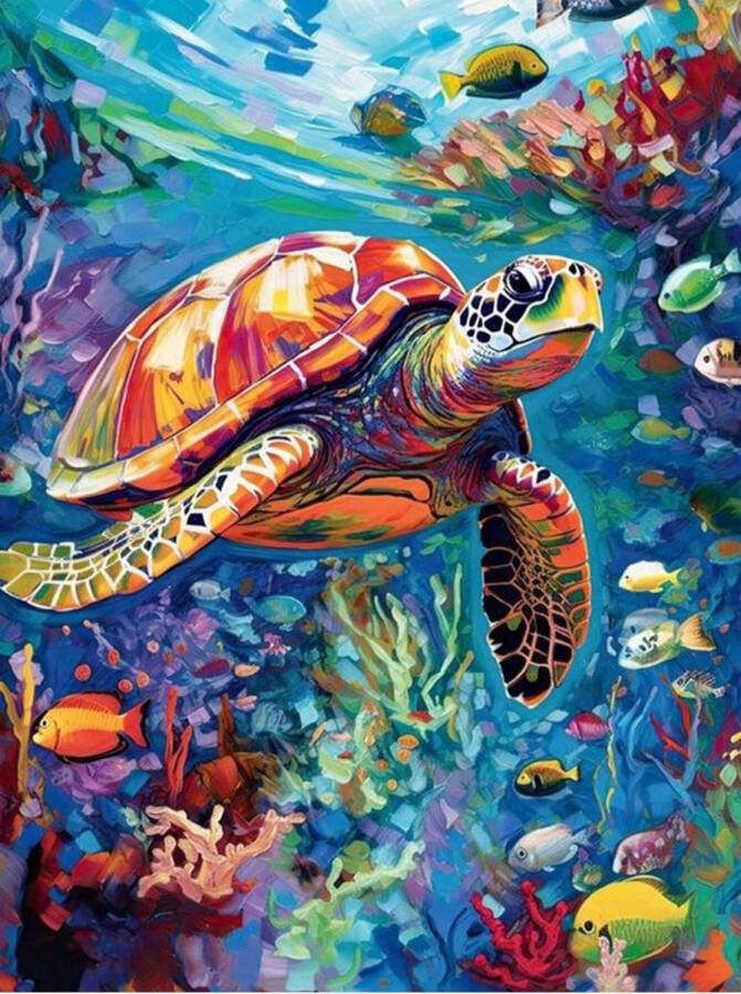 Diamond Painting schildpad 30x40 cm hobbypakket