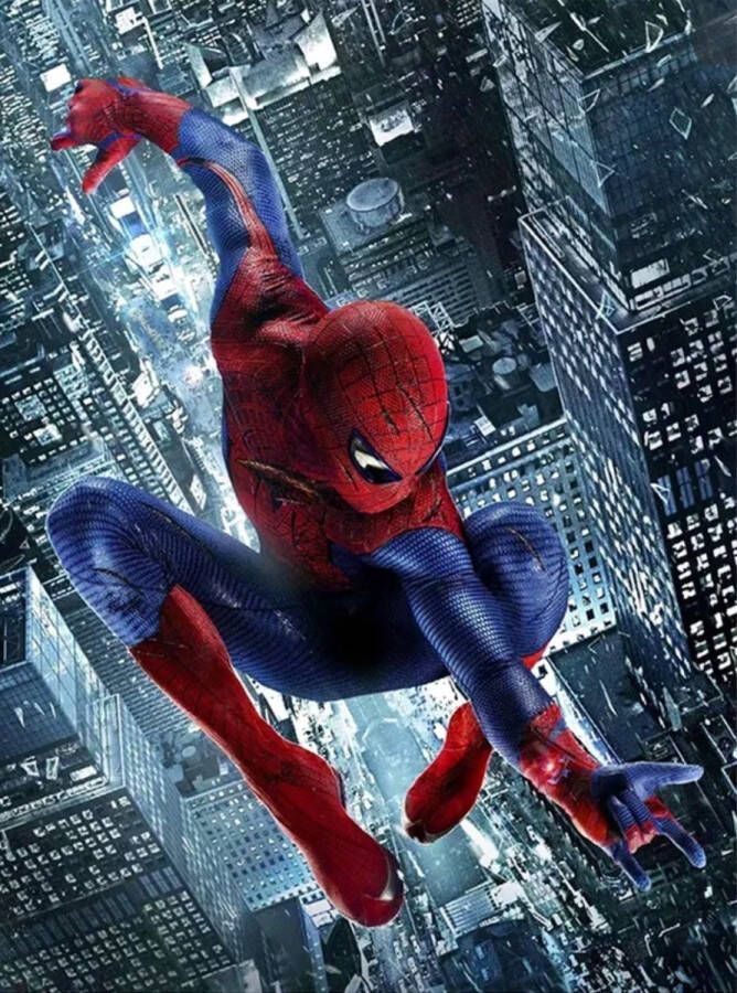 Diamond painting Spiderman 50x70 vierkante steentjes