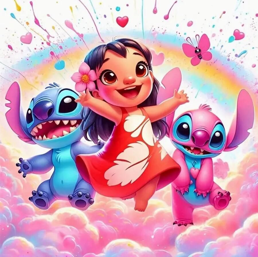 Diamond Painting Stitch Lilo en Stitch Disney 30x30 cm