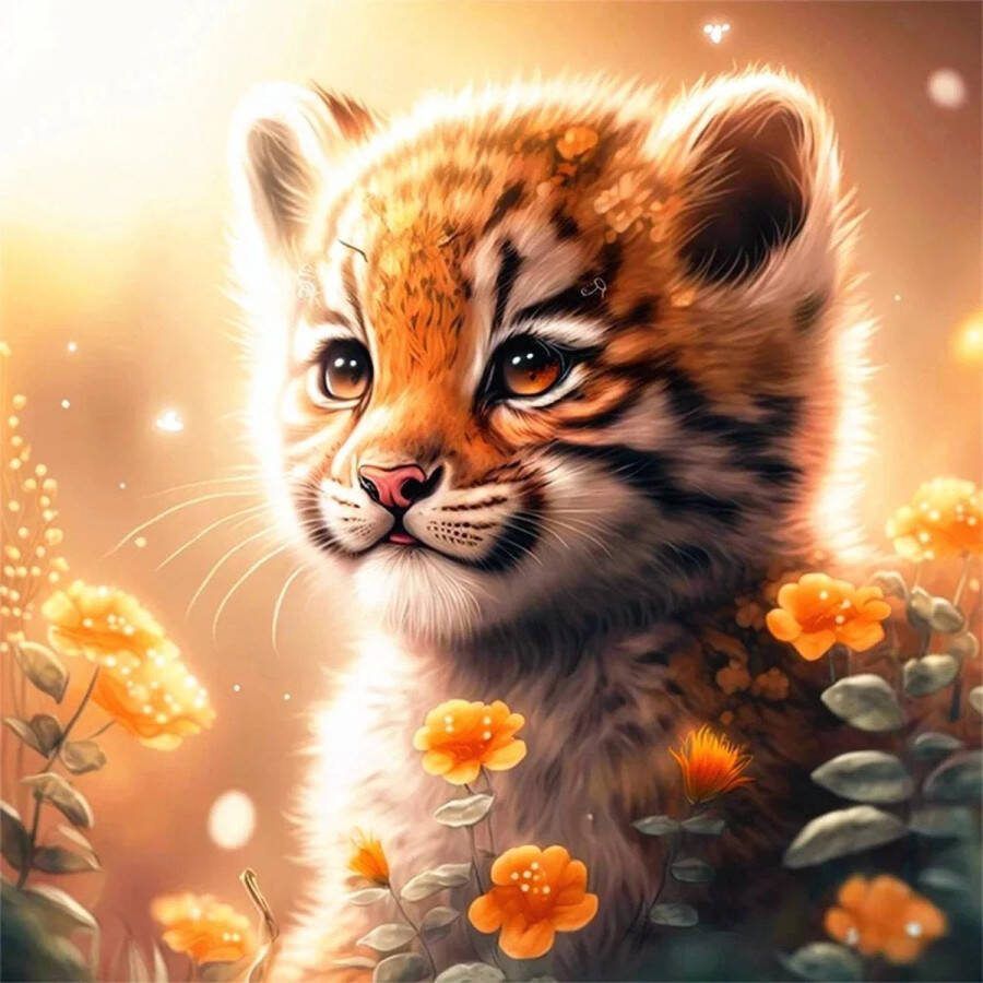 Diamond Painting Volwassenen Diamond Painting Kinderen Diamond Painting Accessoires Tijger 30x30cm