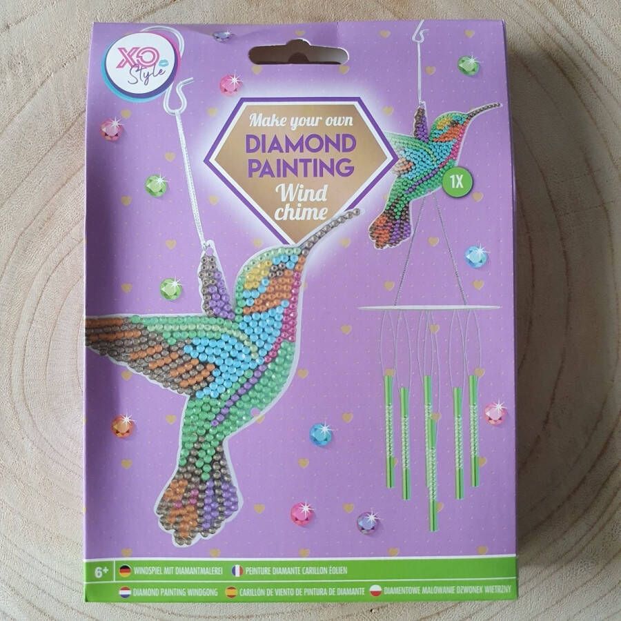 Diamond painting wind shime kolibri hobby ontspanning creativiteit diy kit