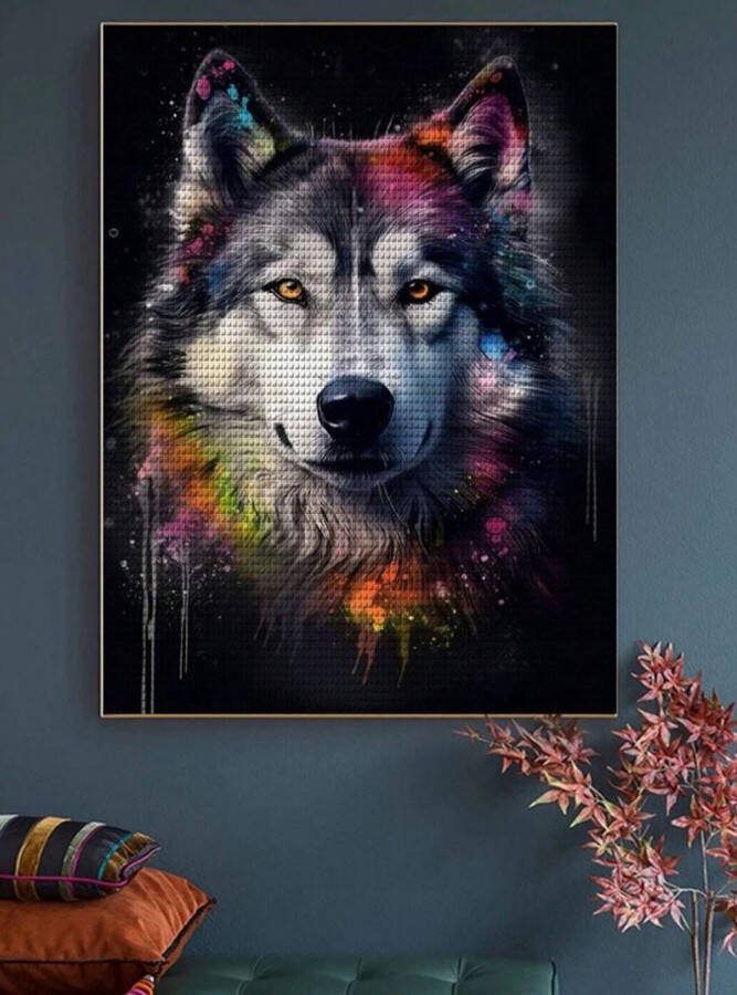 Diamond Painting Wolf 30x40 cm hobbypakket (zonder lijst)