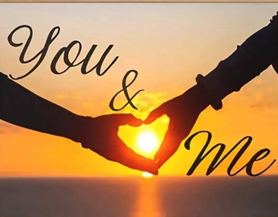 Diamond painting you & me 30x40 ronde steentjes
