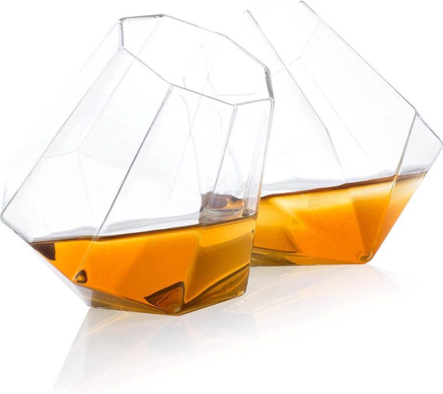 Diamond Whiskeyglas set van 2