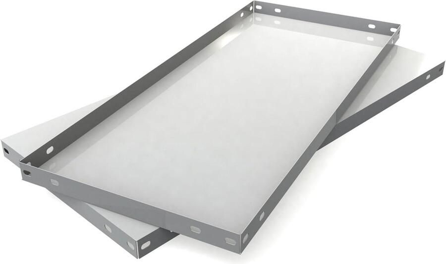 Metalen rek 900 x 500 x 35 mm wit stukprijs opbergrek