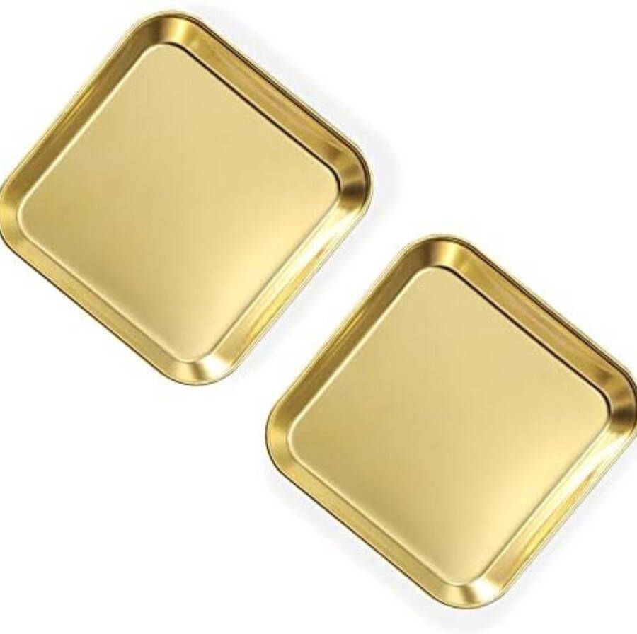Dienblad Vierkant Goud