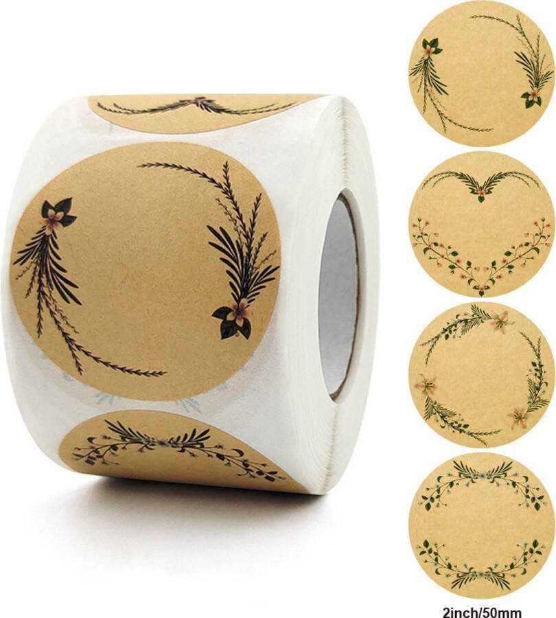 Diepvries Etiketten Op Rol Etiketten Label Stickers– 500 Stickers – Diepvriesetiketten – Rond Geel Sticker 50 mm op Rol Kruiden Stickers Voor Potjes Voorraadpotten & Kruidenpotjes Etiketten