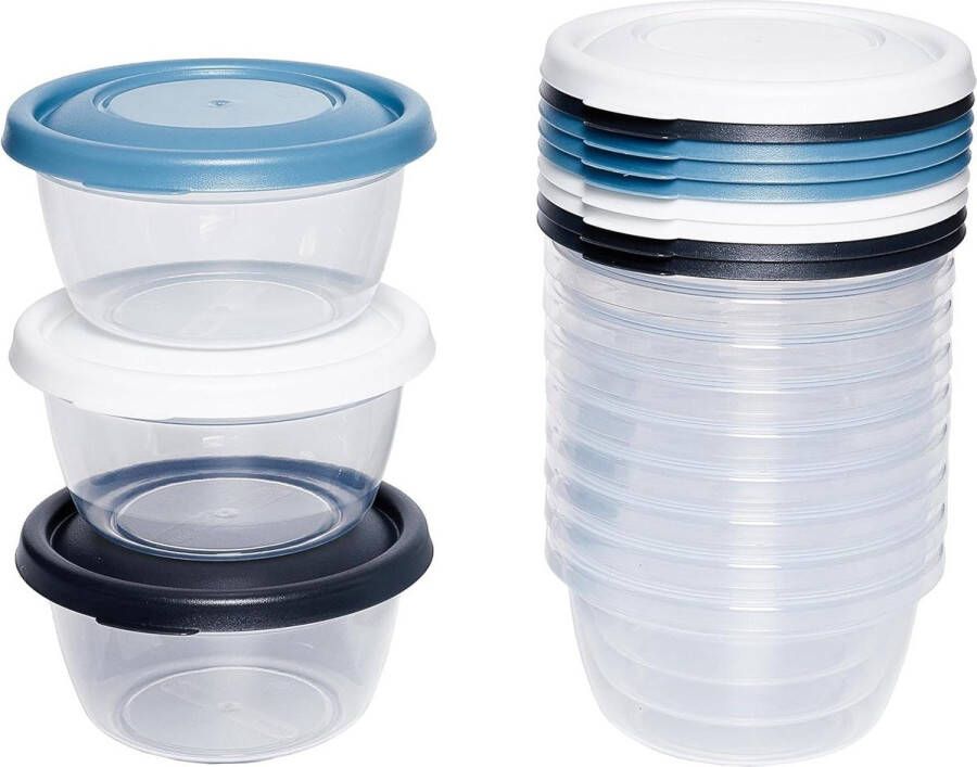 Diepvries vershouddoos 250ml rond set van 12 kleurrijke ideaal voor mini diepvriezers diepvriesdozen
