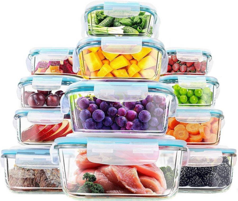 Diepvriesdozen glazen voedselopslagcontainers magnetronbestendig vriezerbestendig diepvriesdozen