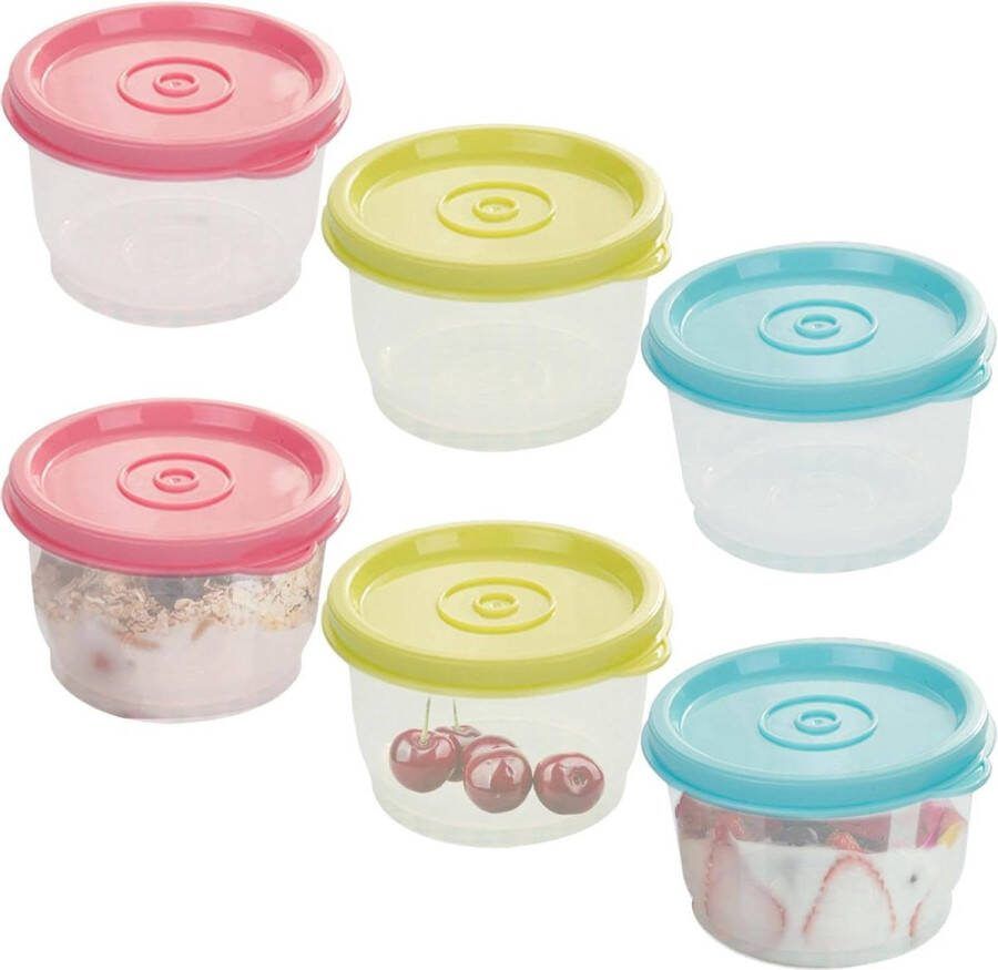 Diepvriesdozen Voedselcontainers Voorraaddozen met deksel Kleine diepvriesdozen Bewaren van levensmiddelen Saus 6 stuks 160 ml diepvriesdozen