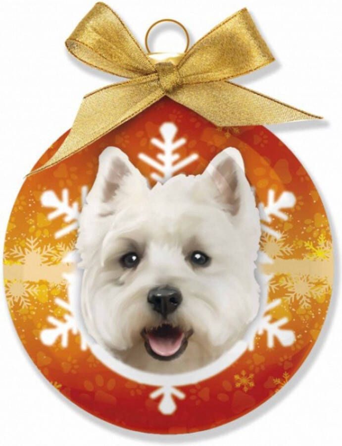 Dieren kerstballen West Highland White Terrier hondje 8 cm Huisdieren kerstballen Westie honden