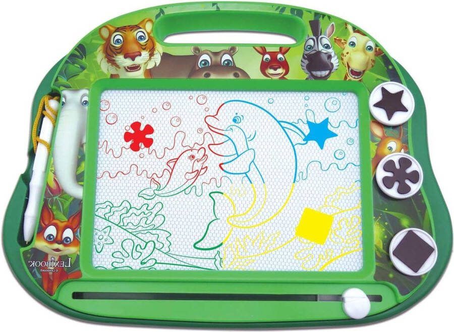 Dieren Veelkleurig Magneet Tekenbord Artistiek Creatief Speelgoed voor Meisjes en Jongens Stylus Pen en Stempels Groen CRANX550 Educatief Speelgoed Tekenbord