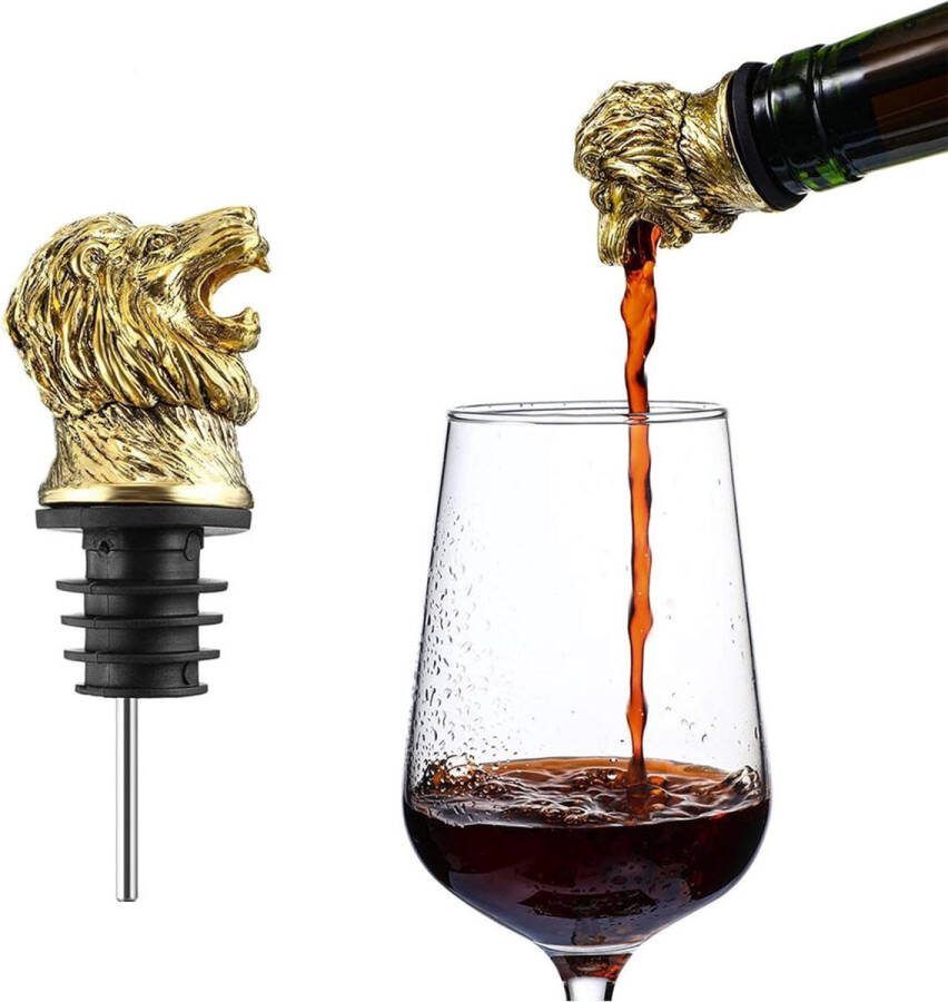 Dierenkop schenktuit wijnschenktuit van roestvrij staal voor de meeste wijnflessen whiskyflessen bierflessen
