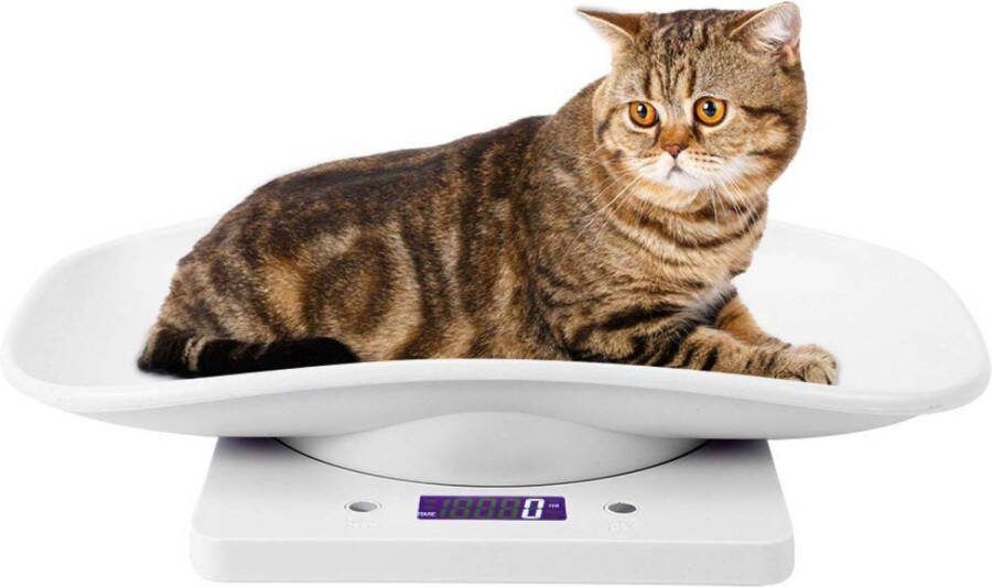 Dierenweegschaal – Hondenweegschaal – Digitale Weegschaal – Babyweegschaal Met Capaciteit tot 10 kg – Personenweegschaal Met Antislip Bodem