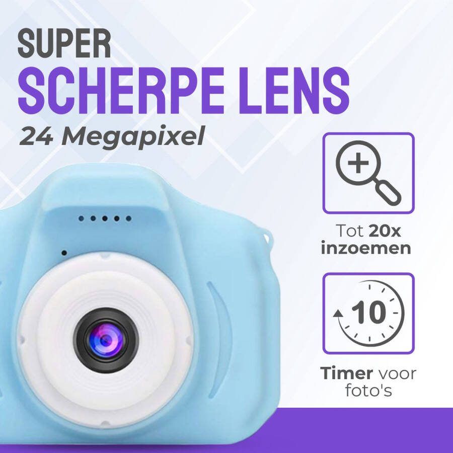 Digitale Camera voor Kinderen Roze Kindercamera Fotocamera voor Meisjes & Jongens Fototoestel voor Kids Vloggen Speelgoedcamera Hoge Kwaliteit Kindercamera met Veel Mogelijkheden & Opties