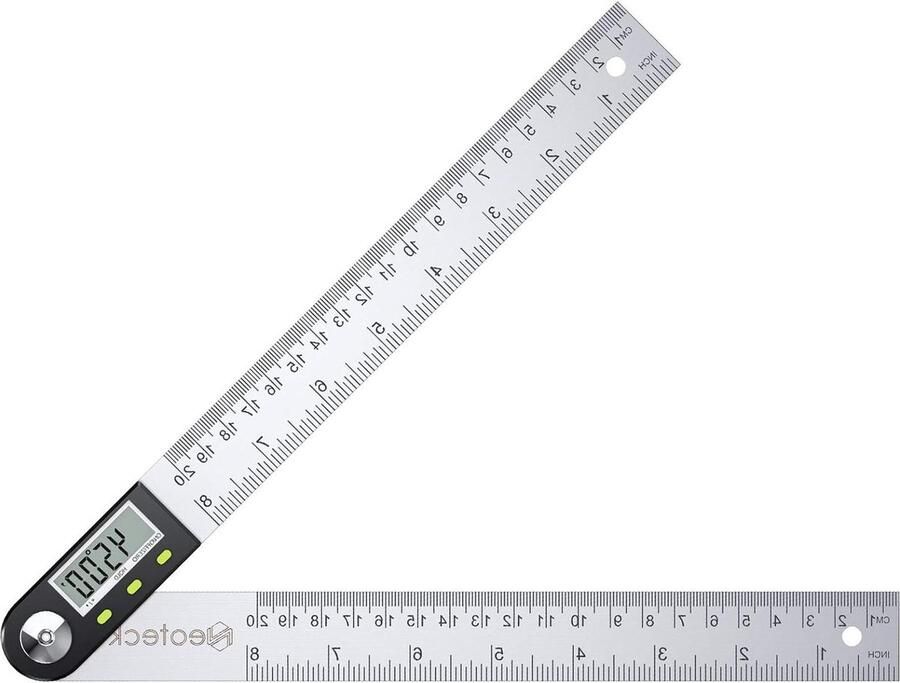 Digitale hoekzoeker-liniaal 8 inch roestvrij staal 0-200 mm met lcd-batterij hellingssensor hoekmeter elektronische waterpas Neoteck