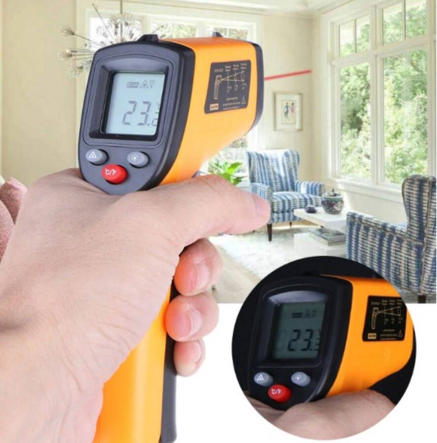 Merkloos Sans marque Digitale Infrarood Thermometer Draadloze Laser Temperatuurmeter Infrared Pyrometer IR