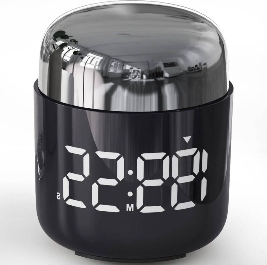 Digitale keukentimer countdown countup timer met groot LED-display en volumeregeling kooktimer klaslokaal timer tijd voor kinderen en leraren (zilver) kookwekker digitaal