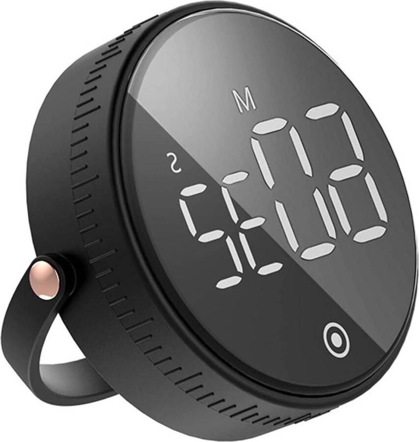 Digitale keukentimer LED-display knopbediening magnetisch afteltimer koken klas fitness bakken studeren onderwijs zwart kookwekker digitaal