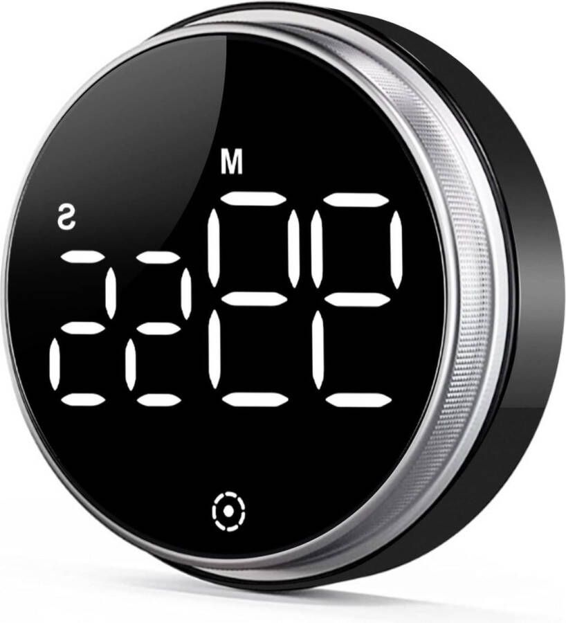 Digitale keukentimer magneethouder eierwekker lcd-scherm 3 volumeniveaus 2 helderheidsniveaus koken bakken zwart kookwekker digitaal