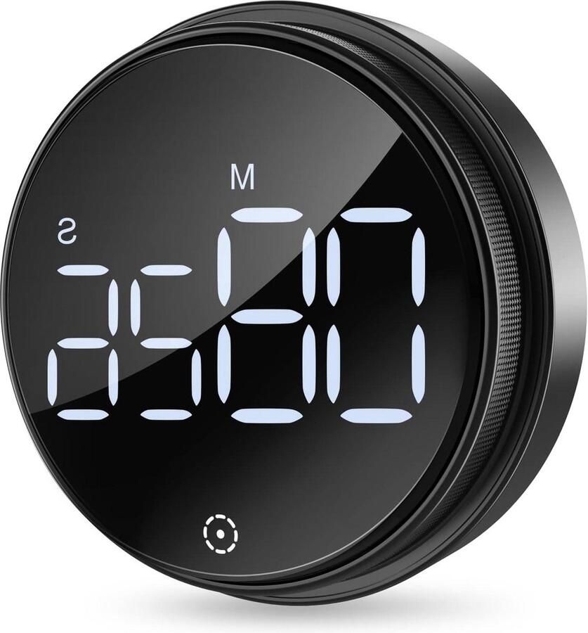 Keukentimer magnetische led-keukenwekker 3 inch met klaphouder antislip pads 3 volumeniveaus koken sport bakken eierwekker studeren time timer