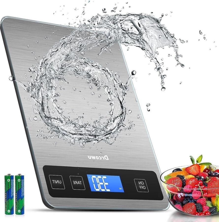 Digitale Keukenweegschaal 15 kg Groot Voedselweegschaal Bakkerij Keto Elektrisch Tarrafunctie Gram OZ