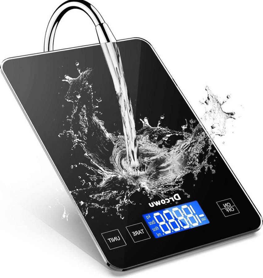 Digitale Keukenweegschaal 15 kg Waterdicht LCD-display Multifunctioneel Hoge precisie Tara-functie Touch-knop