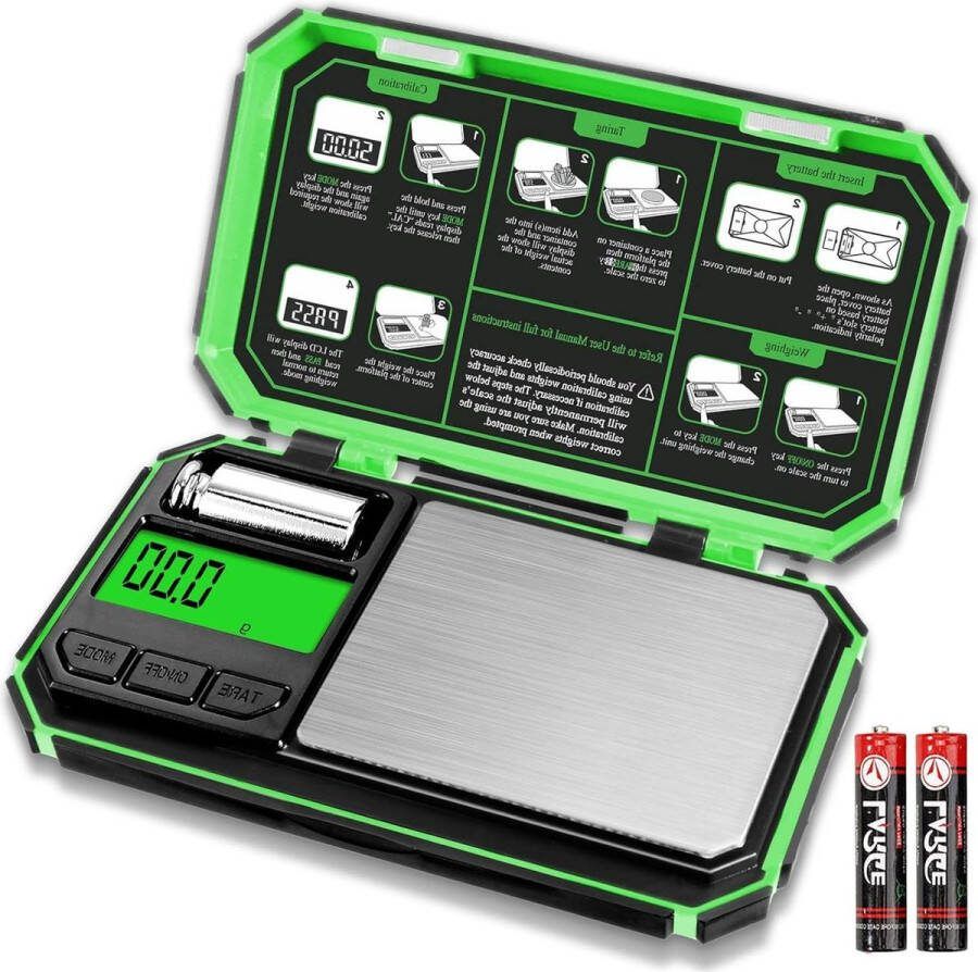 Digitale Keukenweegschaal 200 g 001 g precisie zak mini fijne weegschaal-schaal met 50 g kalibratiegewicht